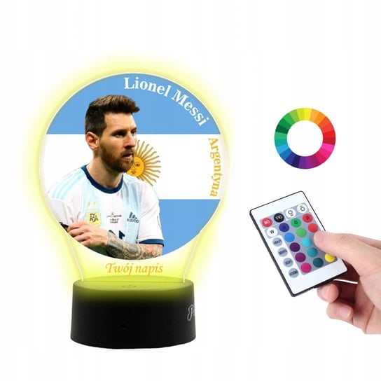 Lampka Na Biurko Statuetka UV Piłkarz Lionel Messi Plexido