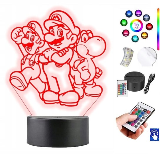 Lampka na biurko Super Mario 16kolorów LED PLEXIDO Plexido