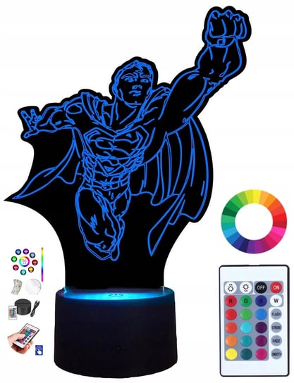 Lampka na biurko Superman 16kolorów LED PLEXIDO Plexido