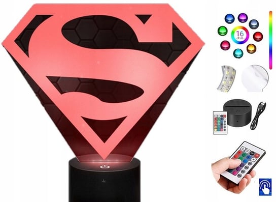 Lampka na biurko Superman 16kolorów LED PLEXIDO Plexido