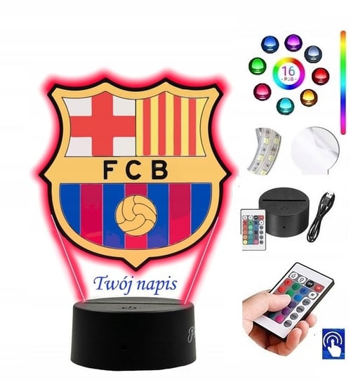 Lampka na biurko UV FC Barcelona 16kol LED PLEXIDO Plexido