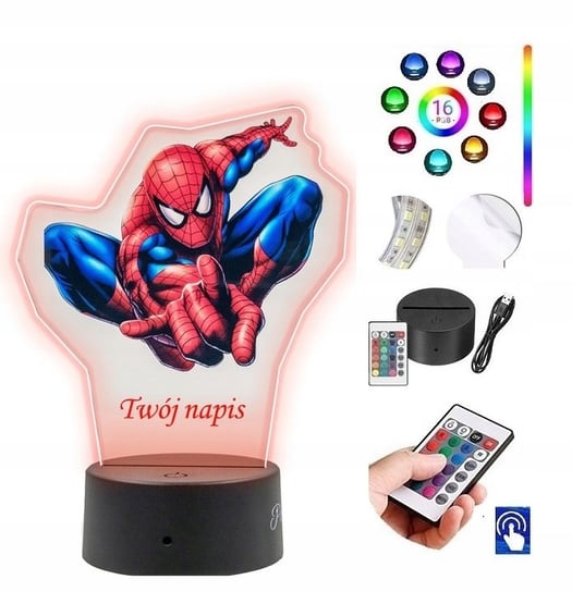 Lampka Na Biurko UV SpiderMan Avengers LED PLEXIDO Plexido