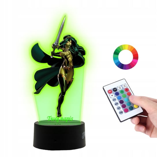 Lampka Na Biurko UV Statuetka Led Marvel Gamora Plexido