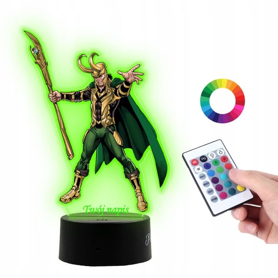 Lampka Na Biurko UV Statuetka Led Marvel Loki Plexido