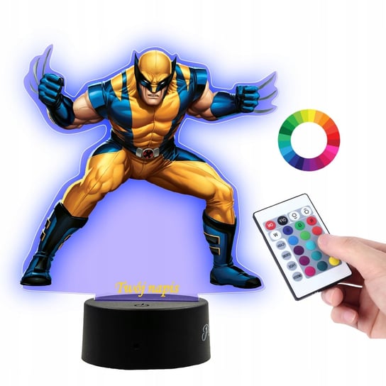 Lampka Na Biurko UV Statuetka Led Marvel Wolverine Plexido