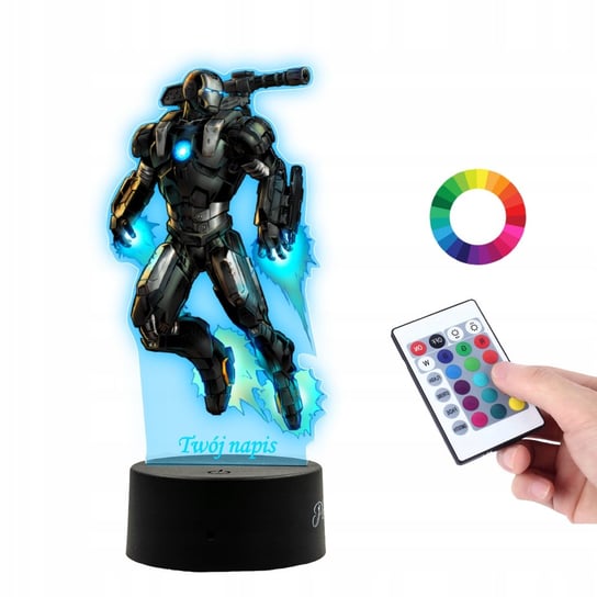 Lampka Na Biurko UV Statuetka Marvel War Machine Plexido