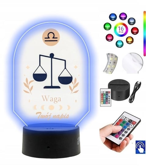 Lampka na biurko UV Znak Zodiaku Waga LED PLEXIDO Plexido