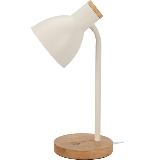 Lampka na biurko w skandynawskim stylu, drewniana podstawa, 14 x 36 cm Home Styling Collection