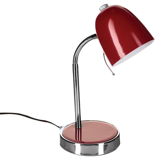 Lampka na biurko z metalu, czerwona, do czytania. Atmosphera