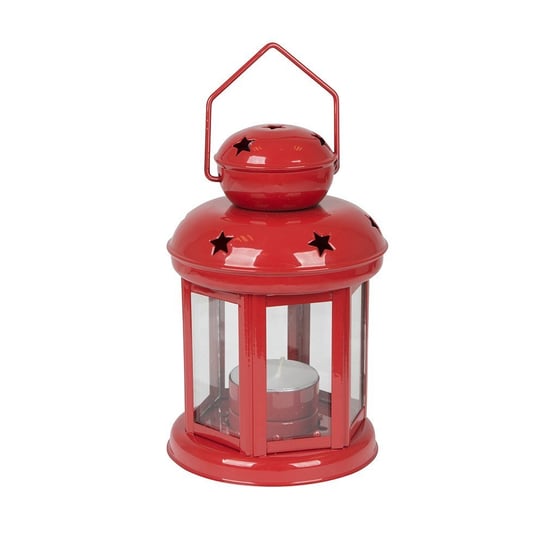 Lampka na świeczki, czerwona, 16 cm Urban outdoor