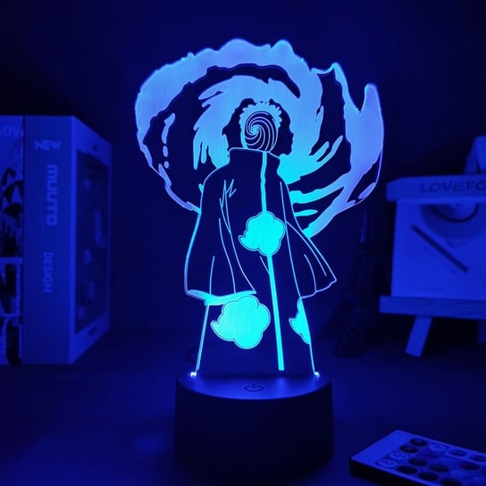 Lampka Nocna 3D Led Anime Obito Tobi Grawer Imię Plexido
