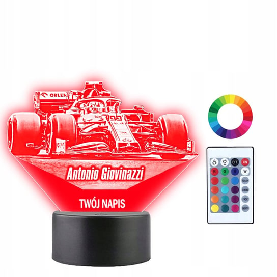 Lampka Nocna 3D LED Antonio Giovinazzi Formuła1 Plexido