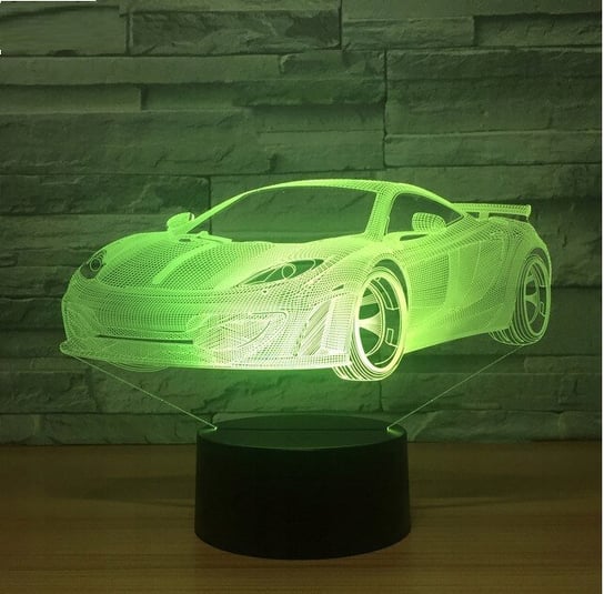 Lampka Nocna 3D Led Auto Ferrari Grawer Plexido Plexido