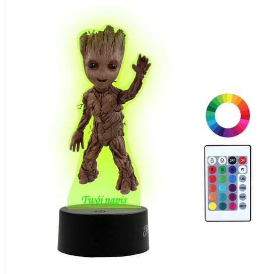 Lampka Nocna 3D LED Baby Groot Marvel Plexido