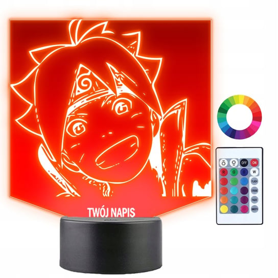 Lampka Nocna 3D Led Boruto Syn Naruto Prezent Plexido