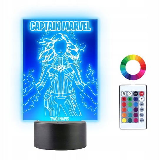 Lampka Nocna 3D Led Captain Marvel Prezent Plexido