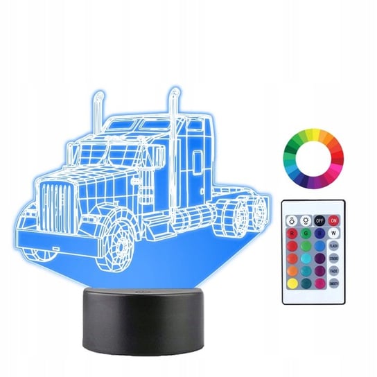 Lampka Nocna 3D Led Ciężarówka Plexido Imię Grawer Plexido
