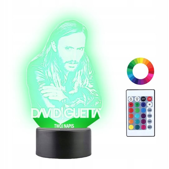 Lampka Nocna 3D Led David Guetta Muzyka Prezent Plexido
