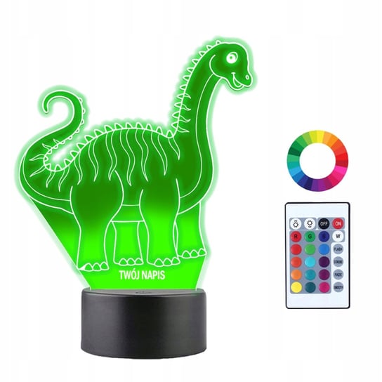Lampka Nocna 3D Led Diplodok Dinozaur Prezent Plexido