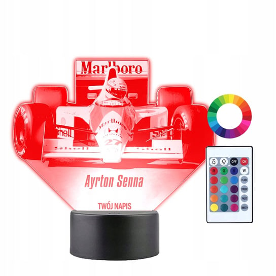 Lampka Nocna 3D LED F1 Mclaren Ayrton Senna Auto Plexido