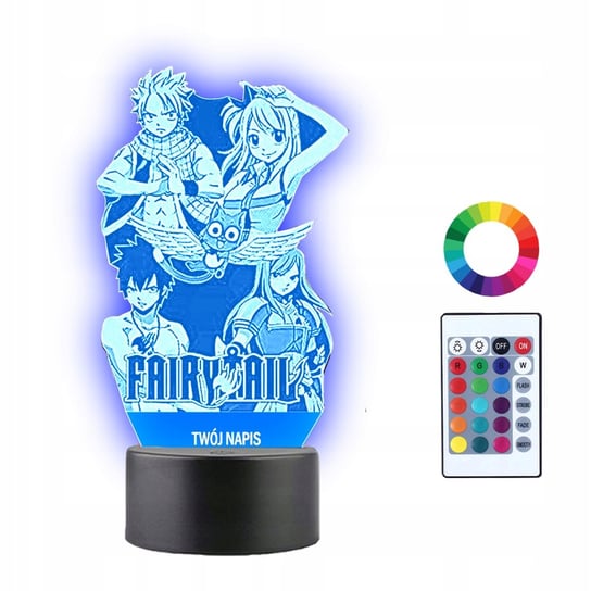 Lampka Nocna 3D LED Fairy Tail Anime Prezent Plexido