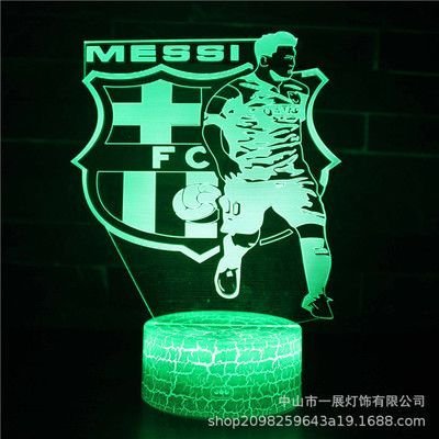 Lampka nocna 3D LED "FC Barcelona" Hologram + pilot HEDO