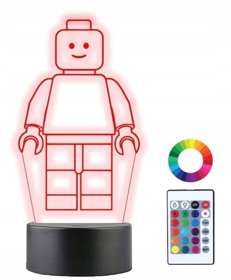 Lampka Nocna 3D Led Figurka Lego Grawer Prezent Plexido