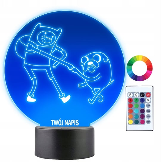 Lampka Nocna 3D LED Finn i Jake Pora Na Przygodę Plexido