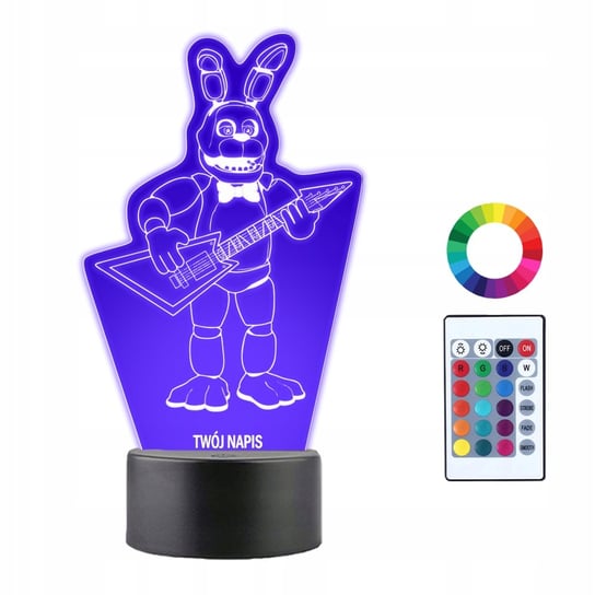 Lampka Nocna 3D LED Fnaf Bonnie Prezent Plexido