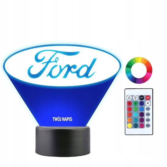 Lampka Nocna 3D LED Ford Auto Logo Prezent Plexido