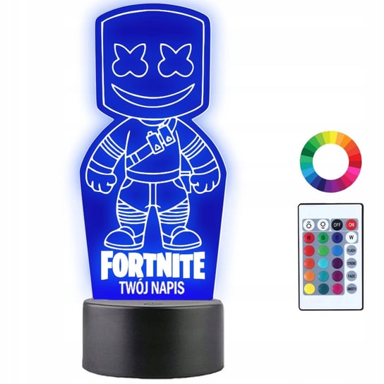 Lampka Nocna 3D LED Fortnite Marshmello Prezent Plexido