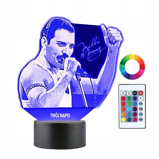 Lampka Nocna 3D LED Freddie Mercury Prezent Plexido