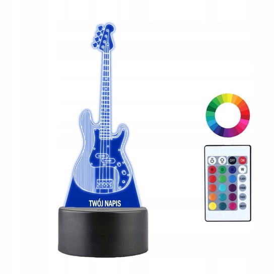 Lampka Nocna 3D Led Gitara Muzyka Plexido