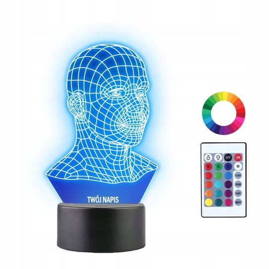 Lampka Nocna 3D Led Głowa Prezent Plexido