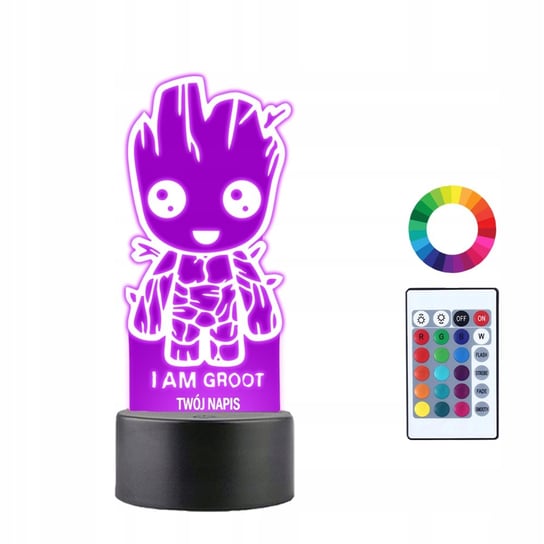 Lampka Nocna 3D Led Groot Marvel Plexido