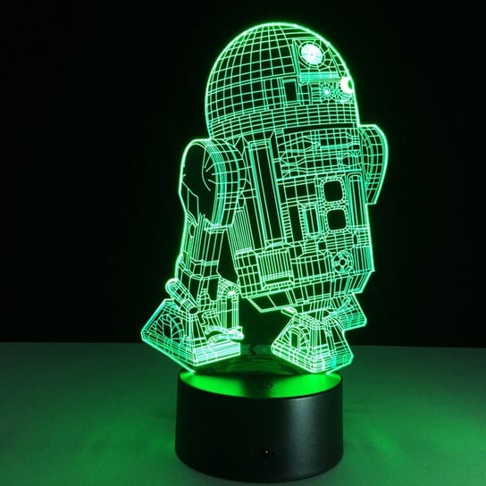 Lampka nocna 3D LED "Gwiezdne Wojny - R2D2" Hologram + pilot Hedo