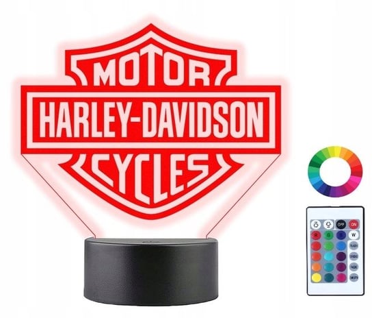Lampka Nocna 3D Led Harley Davidson Grawer Prezent Plexido