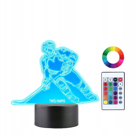 Lampka Nocna 3D Led Hokej Na Lodzie Prezent Plexido