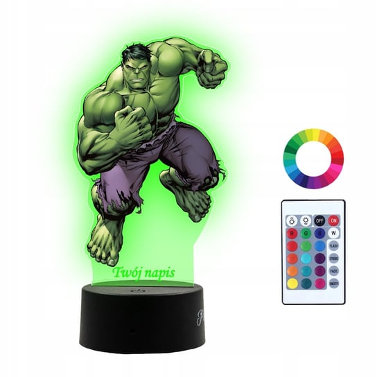 Lampka Nocna 3D LED Hulk Marvel Plexido