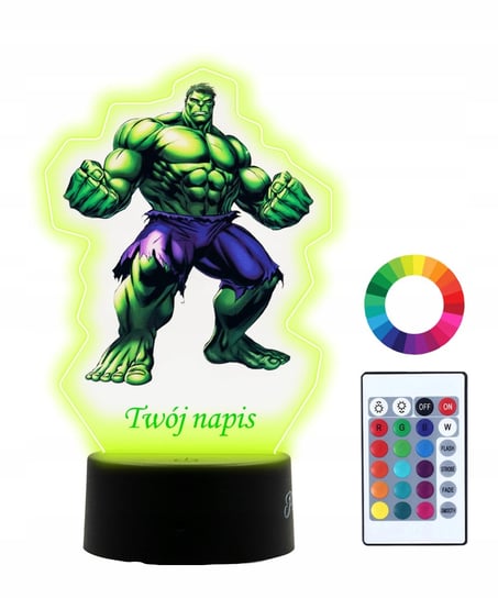 Lampka Nocna 3D LED Hulk Prezent Plexido