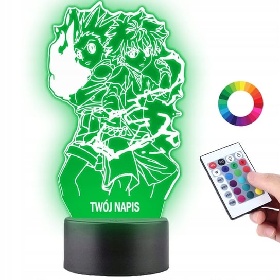 Lampka Nocna 3D LED HUNTER X Kurapika Gon Freecss Plexido