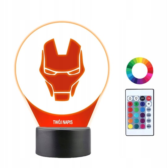 Lampka Nocna 3D LED Iron Man Marvel Prezent Plexido