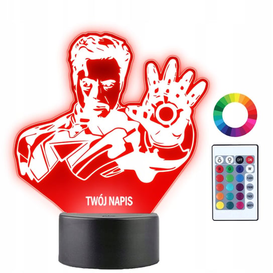 Lampka Nocna 3D LED Iron Man Tony Stark Prezent Plexido