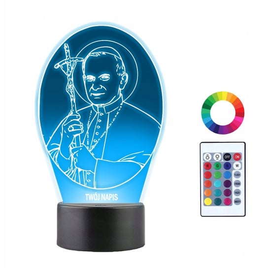 Lampka Nocna 3D LED Jan Paweł II Papież Polak Plexido