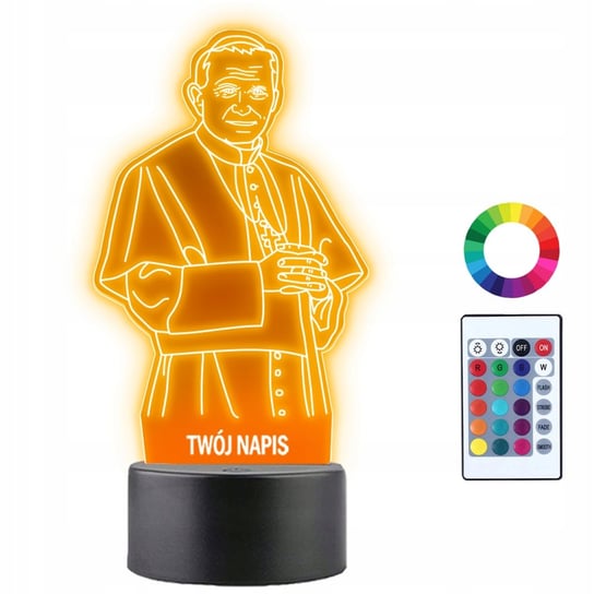 Lampka Nocna 3D LED Jan Paweł II Papież Polak Plexido