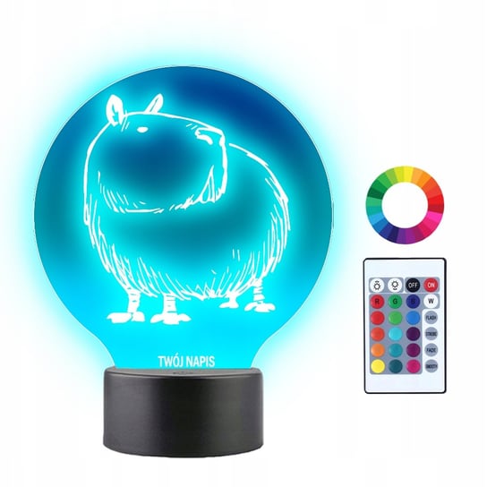 Lampka Nocna 3D LED Kapibara Prezent Plexido