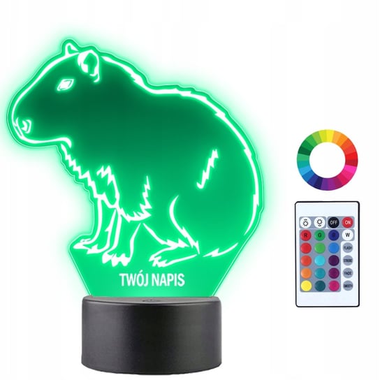 Lampka Nocna 3D LED Kapibara Zwierze Prezent Plexido