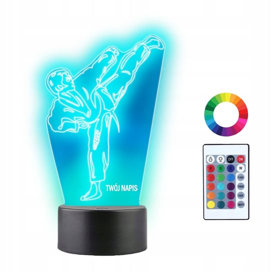 Lampka Nocna 3D LED Karate Sztuki Walki Plexido