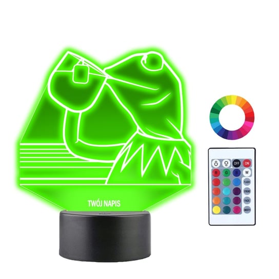 Lampka Nocna 3D LED Kermit Mem Prezent Plexido