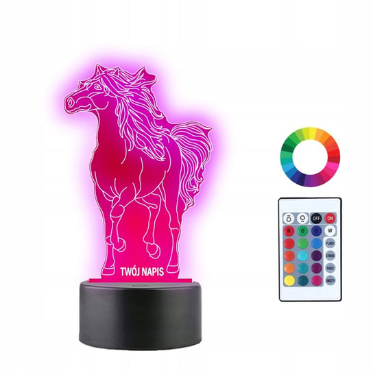 Lampka Nocna 3D LED Koń Konik Prezent Plexido